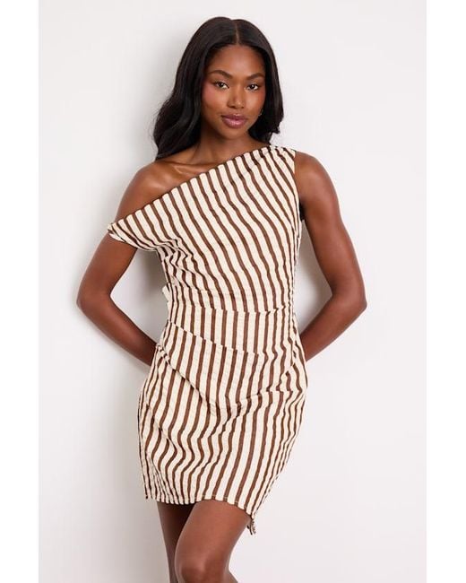 Lulus White Carolina And Striped Mini Dress