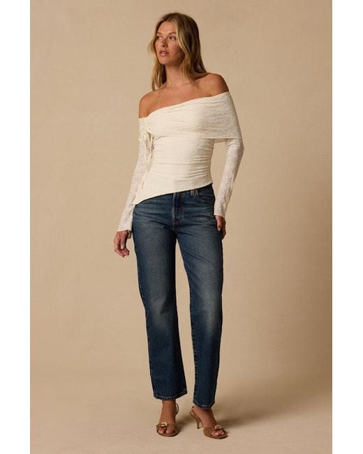 Lulus Natural Janae Lace Off-The-Shoulder Top