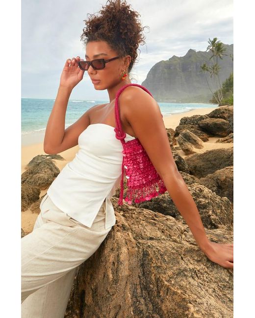 Lulus White Effortless Mentality Pleated Strapless Top