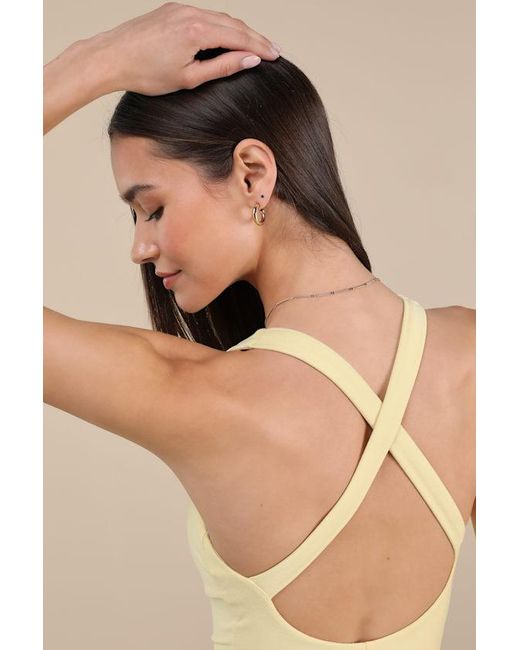 Year Of Ours Natural Doubles Backless Skort Romper