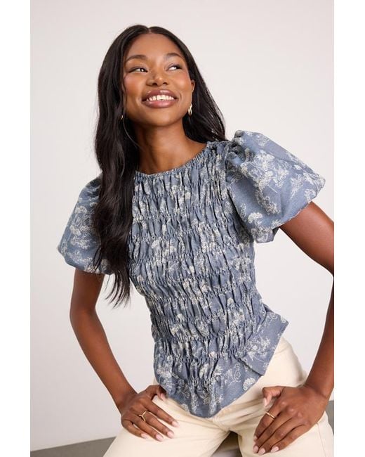 Daisy Street Multicolor Otti Floral Smocked Top