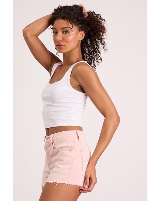 Levi's Pink 501 Original High Rise Cutoff Denim Shorts