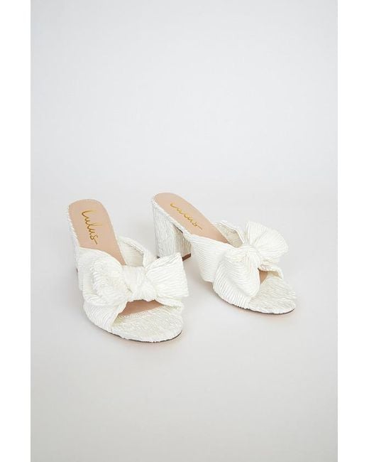 Lulus Gray Dorothea Knotted High Heel Sandals
