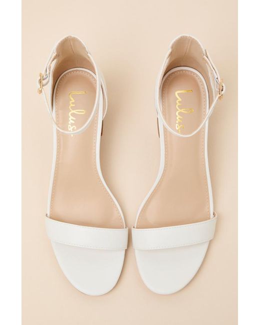 Lulus Blue Harper Ankle Strap Heels