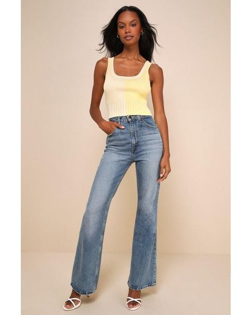 Lulus Black Made To Be Mod Color Block Ribbed Cropped Tank Top