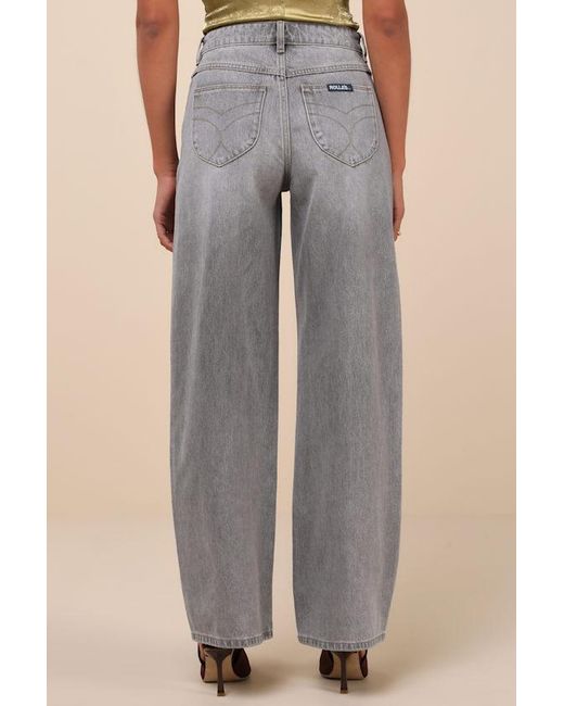 Rolla's Natural Kate Mid-Rise Baggy Jeans