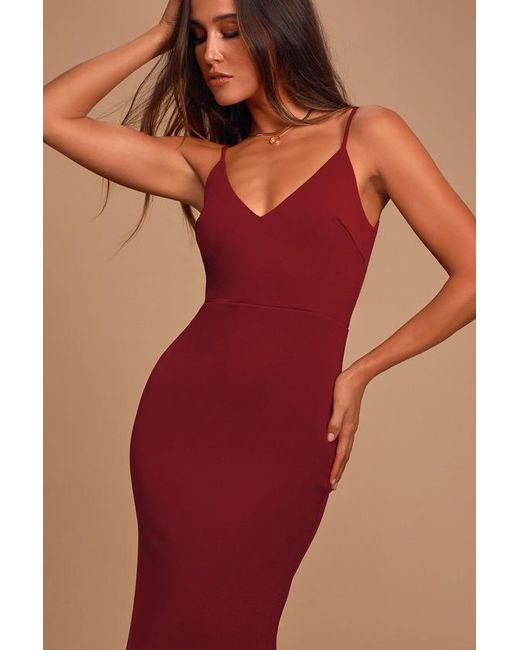 Lulus Infinite Glory Wine Maxi Dress in Red Lyst UK