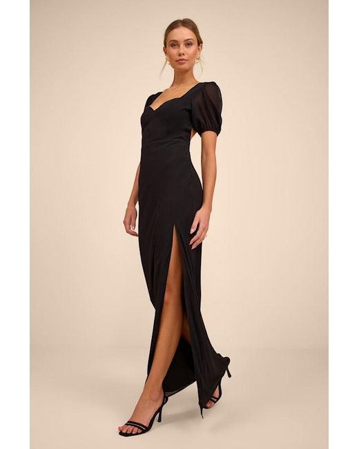 Lulus Black Gianni Backless Maxi Dress