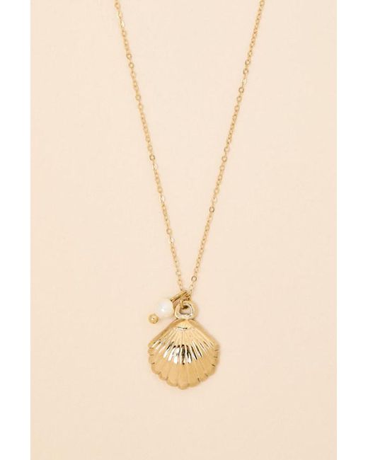 Lulus Natural Quinlynn Seashell Pendant Necklace