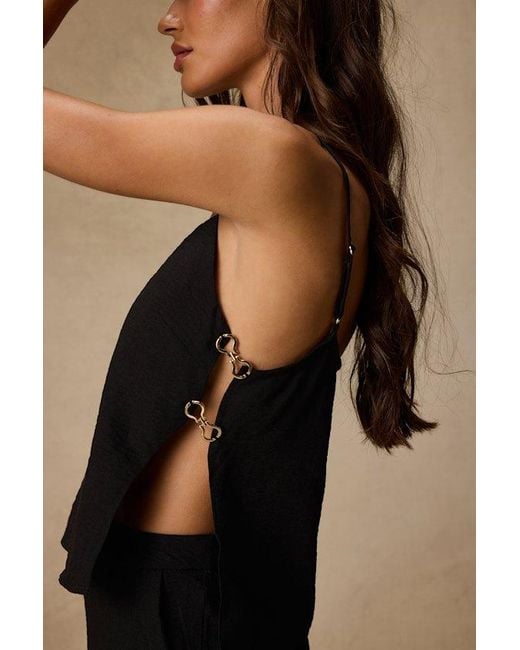 Lulus Brown Jayden Side Slit Top