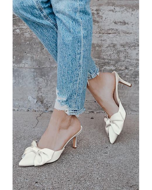 Lulus Brown Lyle Satin Pointed-Toe Mules