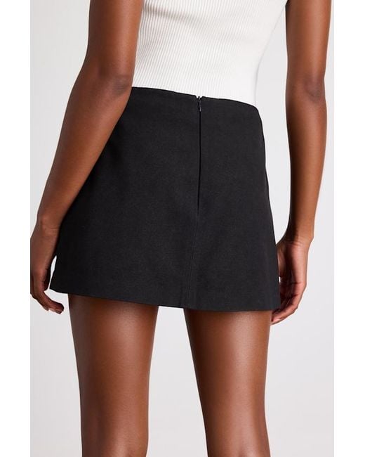 Lulus Black Rahlina Suede Mid-Rise Mini Skirt