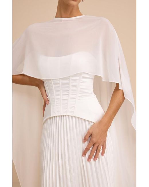 Lulus Natural Dynora Chiffon Veil Cape