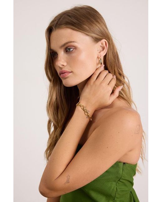 Lulus Natural Cardena 14Kt Chain Link Bracelet