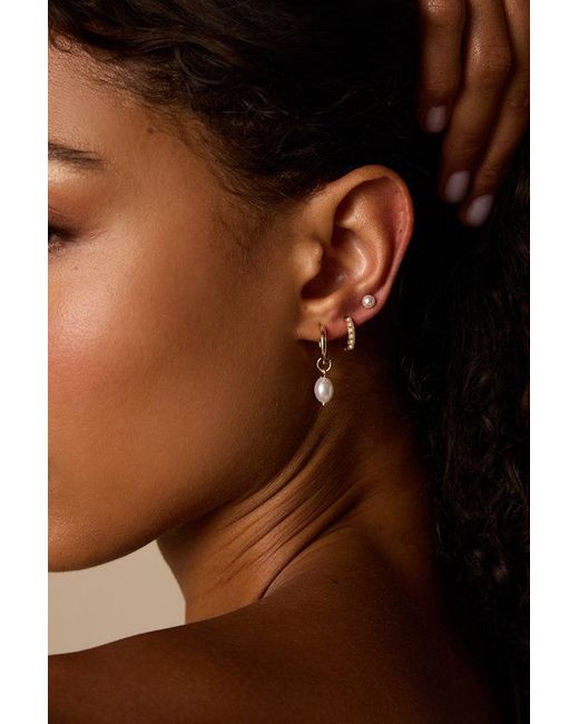 Lulus Natural Fia Pearl Three-Pair Earring Set