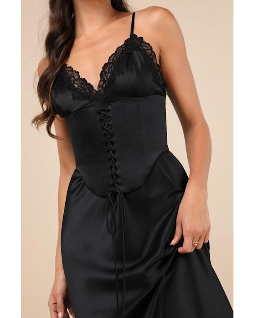 Lulus Natural Incredibly Enchanting Two-Piece Slip Dress And Corset Set
