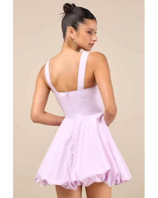 Lulus Pink Madalinde Sleeveless Bubble-Hem Mini Dress