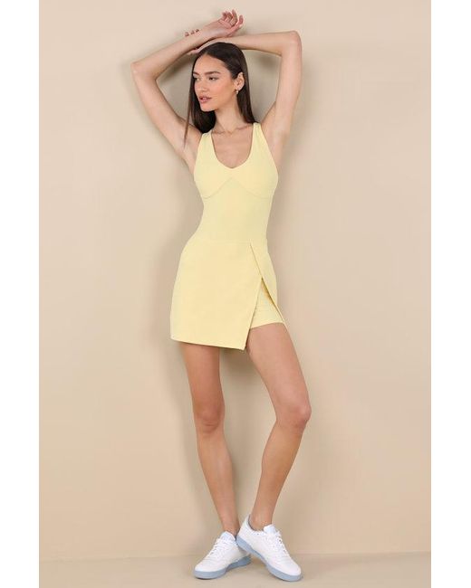 Year Of Ours Natural Doubles Backless Skort Romper