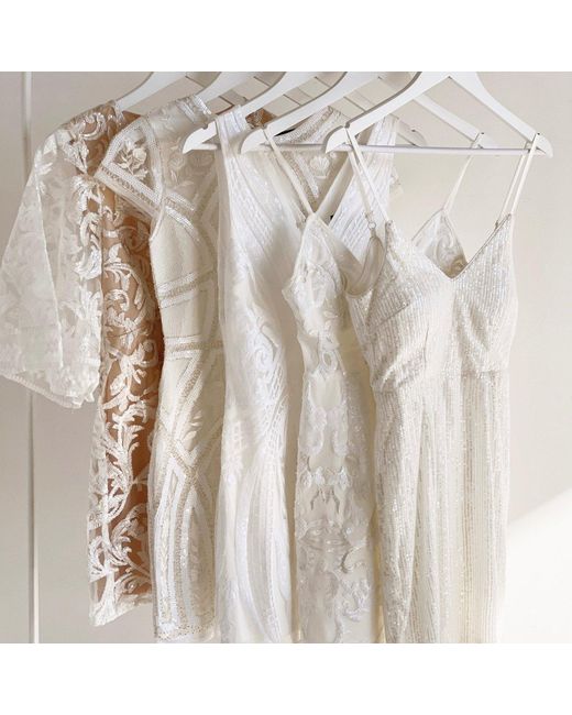 Lulus White Spread Your Shine Sequin Embroidered Bodycon Dress