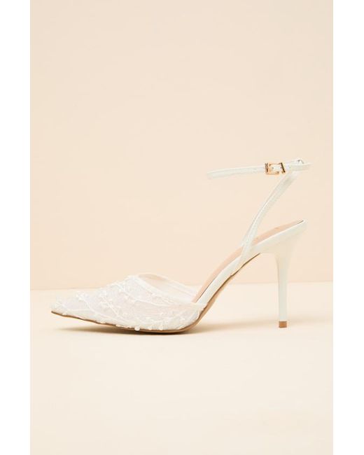 Lulus Pink Selma Embroidered Pointed-Toe Ankle Strap Pumps