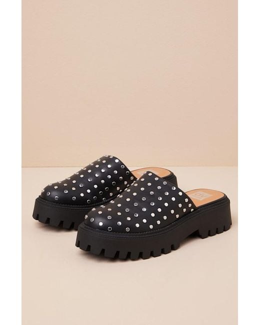 Dolce Vita Black Lexy Studded Platform Clogs