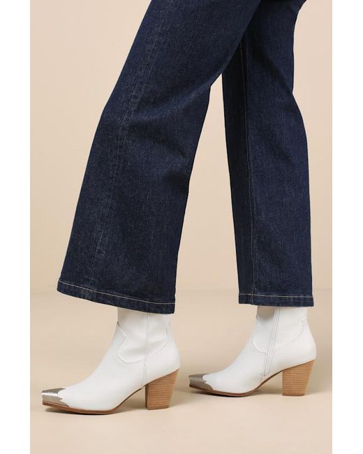 Lulus Natural Naiya Western Ankle Boots