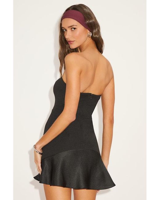 Lulus Black Compelling Style Strapless Mini Dress