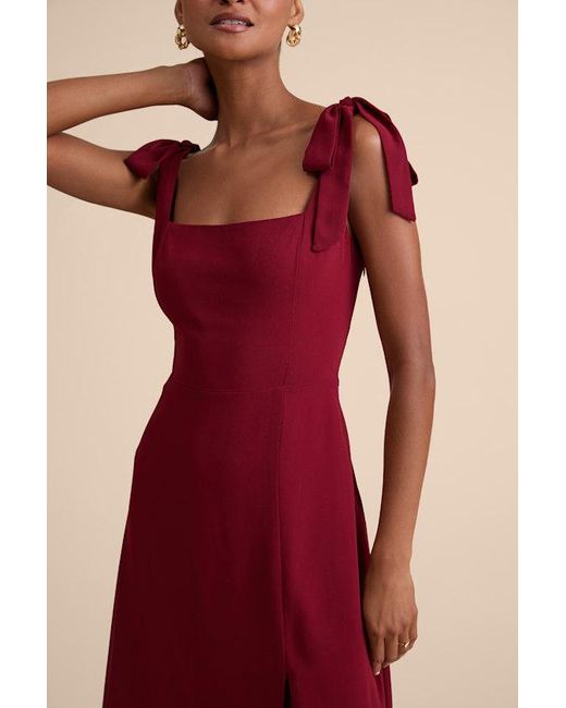 Lulus Women's Summer Invite Tie-Strap Tiered Midi Dress