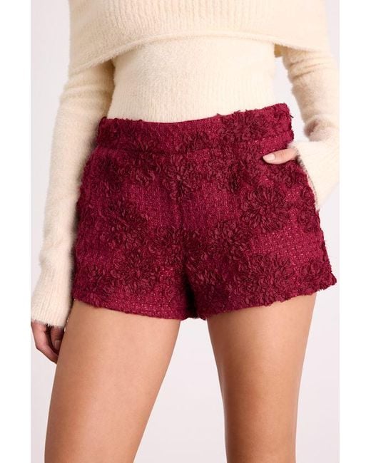 Lulus Mulvaney Tweed Textured Micro Shorts