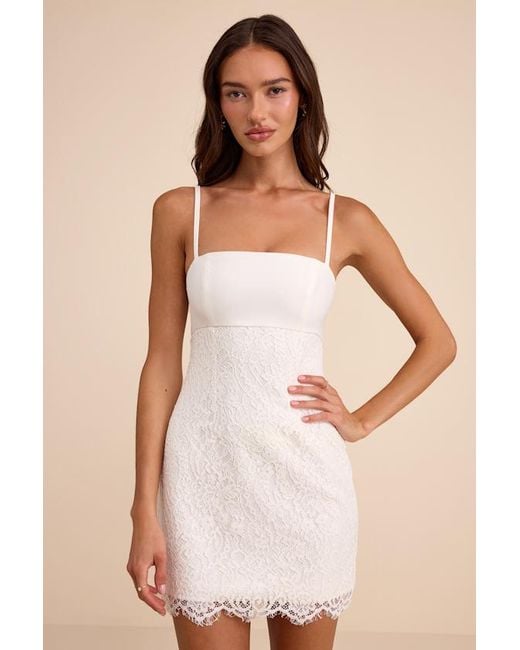 Lulus Black Joey Lace Sleeveless Mini Dress