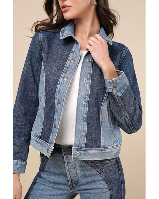 Levi's Blue Original Medium And Dark Wash Denim Trucker Jacket