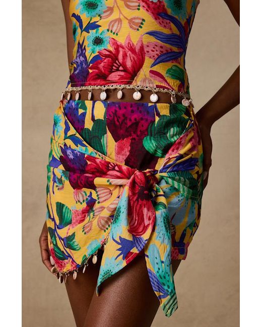 Lulus Red Kysa Multi Floral Wrap Skort