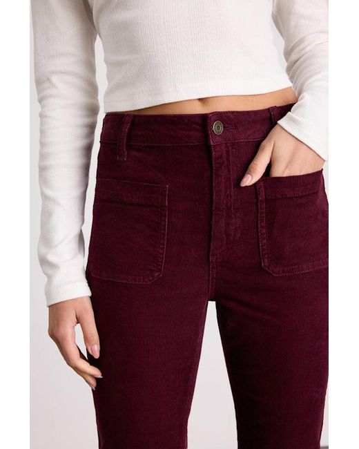 Lulus Red Relia Corduroy High-Rise Flare Pants