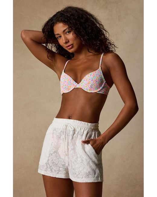 Lulus White La Jolla Sheer Crochet Lace Swim Cover-Up Shorts