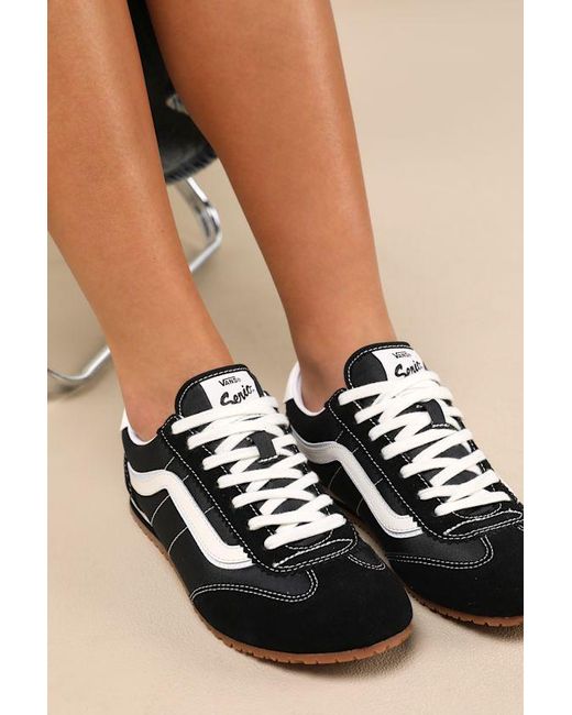 Vans Black Super Lowpro Suede Leather Sneakers
