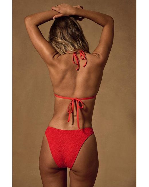 Lulus Bungalow Bright Textured Cheeky Bikini Bottoms
