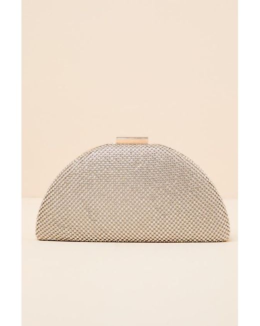 Lulus Brown Sharia Rhinestone Crossbody Clutch