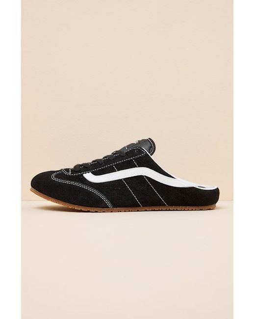 Vans Black Super Lowpro Suede Leather Sneaker Mules