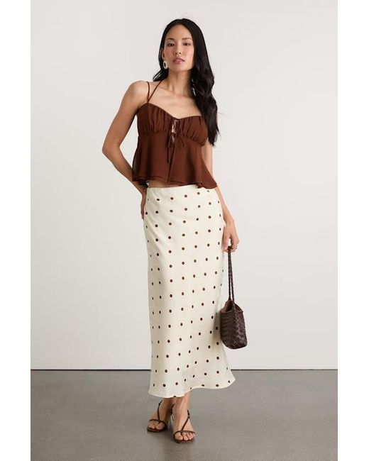 Lulus Brown Yasha Tie-Front Babydoll Cami Top