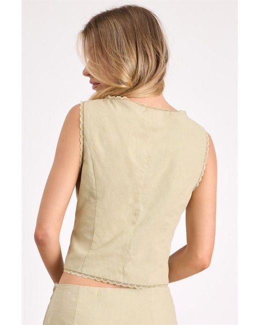 Lulus Natural Jordina Button-Front Vest Top