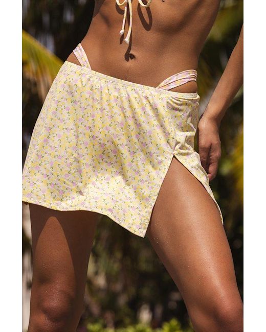 Dippin' Daisy's Black Charmed Ditsy Floral Cover-Up Mini Skirt