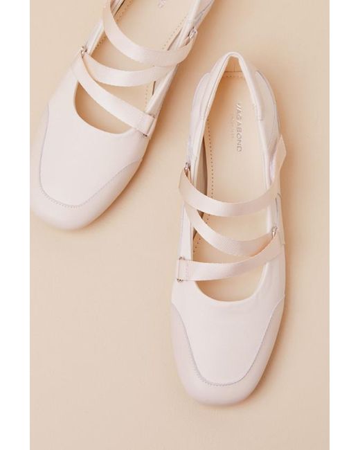 Vagabond Natural Hillary Off Leather Strappy Flats