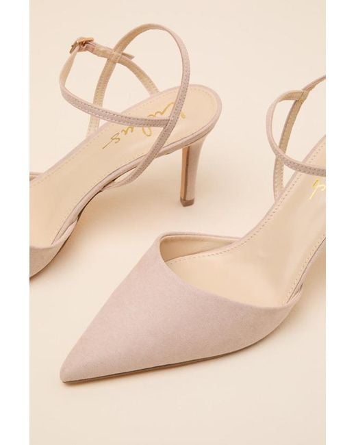 Lulus Natural Mareey Light Nude Suede Pointed-Toe Pumps