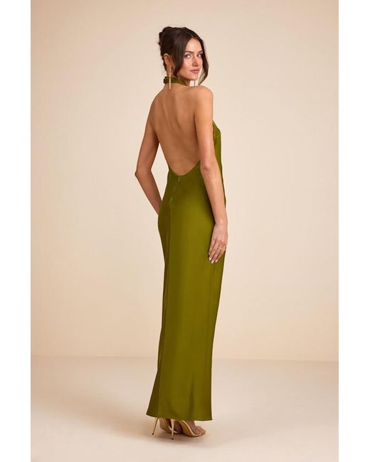 lulus olive green maxi dress Yellow Pleated Tiered Maxi Dress with Scarf – Ohmollydress main image 1