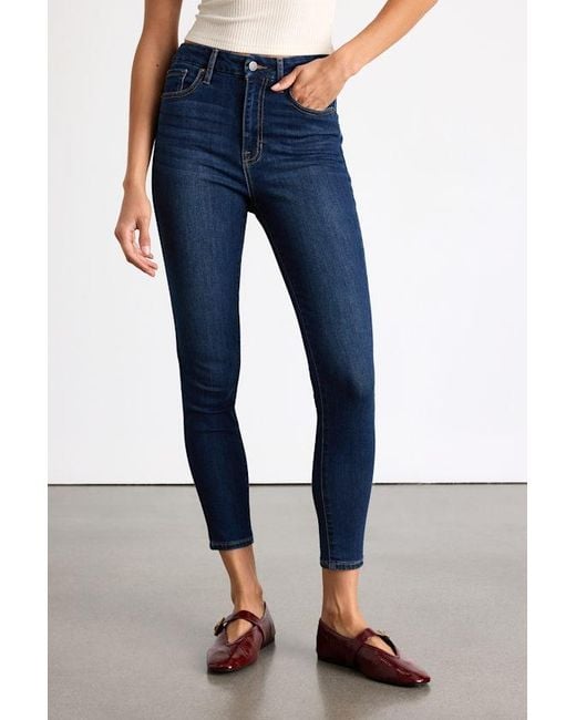 Just Black Blue Alizah Dark Wash High-Rise Skinny Jeans