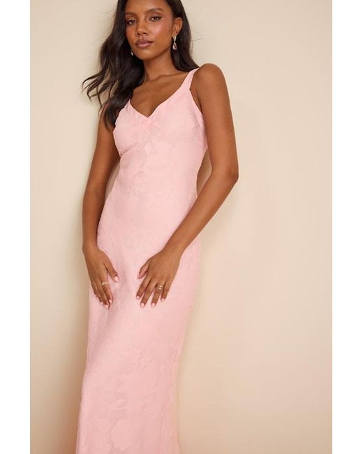 Lulus Pink Perfectly Classy Floral Burnout Backless Maxi Dress