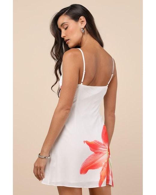 Lulus Pink Dulcea Floral Sleeveless Mini Dress