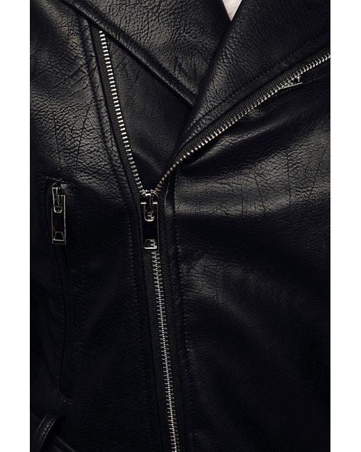 Lulus Blue Off The Edge Vegan Leather Moto Jacket