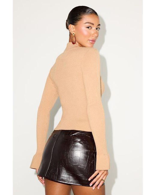 Lulus Black Audlynn Ribbed Collared Button-Front Cardigan Top