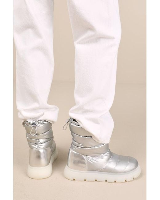 Hunter Metallic Maribel Waterproof Insulated Puffer Mid-Calf Boots